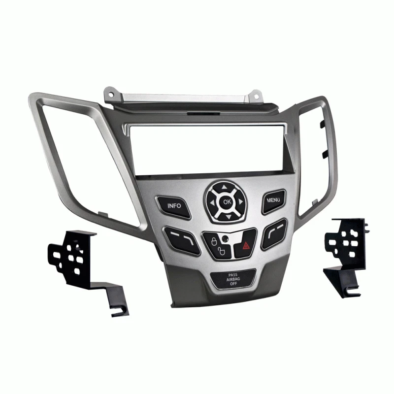 Kit de tablero de instalación estéreo DIN plateado Metra 99-5825S para Ford Fiesta 2011-2019 Foto 1 de 1