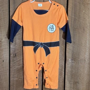 Disfraz/Pijama Pat Dragon Ball Z Naranja y Negro Niño Pequeño Talla 6-9 meses Nuevo con Etiquetas - Imagen 1 de 9
