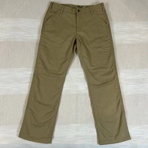 Carhartt Mens Pants 34X32 (Actual 34x31) Tan Canvas BN3109-M Workwear Very Good - Picture 1 of 9