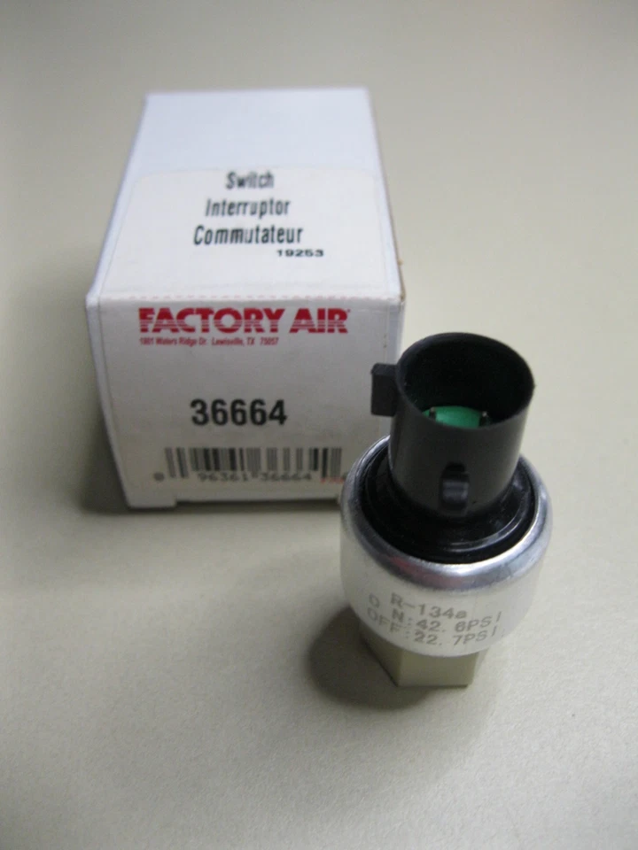 Interruptor de presión de ciclismo montado en el sistema Air 36664 de fábrica para modelos GM 1989-1993 Foto 1 de 4