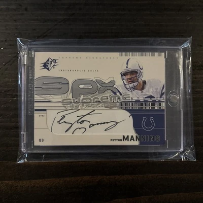 2002 UD SPx Peyton Manning Supreme Signatures Auto #SS-PM Colts Broncos HOF - Image 1 of 2