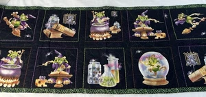 Handmade Halloween Table Runner Reversible Goblins Maywood Studios 39” X 14” - Picture 1 of 13