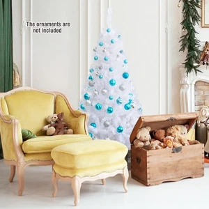 5Ft Artificial PVC Christmas Tree W/Stand Holiday Season Indoor Outdoor White - Picture 1 of 10