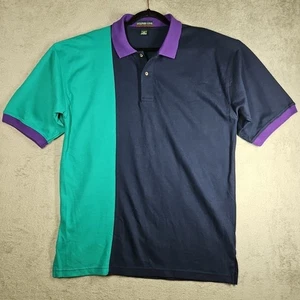 Vintage Dolphin Cove Herren Colorblock marineblau türkis lila kurz SLV Polo Shirt Gr. XL - Bild 1 von 14