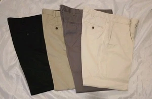 Paket mit 4 khakifarbenen Anzughosen von Hagar für Herren, Größe 36/32 grau, hellbraun, schwarz vorne flach - Bild 1 von 22