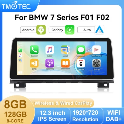 12.3" 128GB Android 14 Autoradio GPS DAB+CarPlay DSP IPS für BMW 7er F01 F02 CIC - Bild 1 von 4