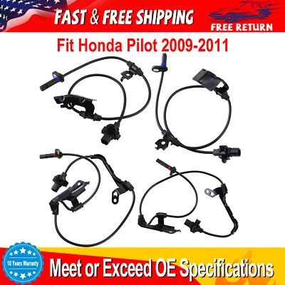 New 4 Pcs Fits Honda Pilot 2012-2015 ABS Wheel Speed Sensor Front & Rear L/R Set - Image 1 of 4