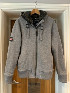 mens white superdry moletom com capuz