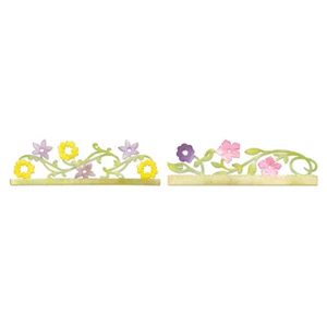 Sizzix Stanzer Sizzlits Decorative Strip - Card Edges, Flower Vines by Scrappy C - Bild 1 von 2