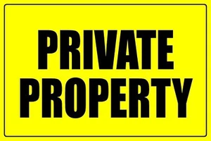 Private Property Business Retail Counter Informational Sign | 12"w x 8"h - Picture 1 of 2
