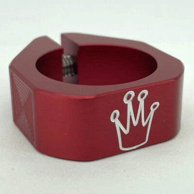 Abrazadera de tija de sillín personalizada Street BMX, OLDSCHOOL SE BMX CORONA 1-1/8 GT ABRAZADERA ROJA NUEVA Foto 1 de 3