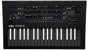 Korg Minilogue XD BW Black and White Analog Synthesizer Keyboard 37 Keys  - Picture 1 of 4