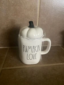 Rae Dunn By Magenta Pumpkin Love White Mug for Fall *New* - Picture 1 of 2