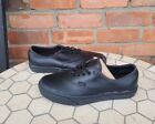 Men Sz 9 Vans Authentic Made For The Makers Leather UC Shoe Full Black 
