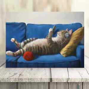 Just Chillin' Funny Cat Birthday Greeting Card by Lucia Heffernan Humorous Cards