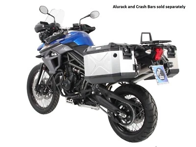 Alforjas Triumph Tiger 800/XC recortadas Xplorer plateadas y portadoras H&B (2010-2014) Foto 1 de 4