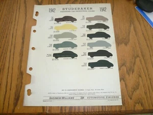 1942 Studebaker Sherwin Williams Color Chip Paint Sample - Vintage - Imagen 1 de 1