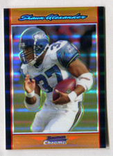 2007 Bowman Chrome Orange Refractors #BC190 Shaun Alexander 7/25 A36 013
