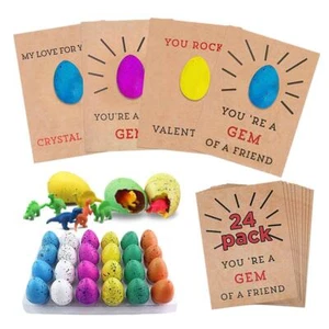 24/30-Pack of Dinosaur Egg Hatching Cards Easter Surprise Gifts for Childr D9T9 - Picture 1 of 17