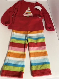 NWT Vtg Gymboree Girls COZY CUTIE 2T Christmas Tree Top and 18-24M fleece pants - Picture 1 of 5