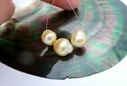 3 STUNNING AAA RARE BURMA SOUTH SEA 11.3-13mm GOLD CULTURED PEARLS *XL SIZES