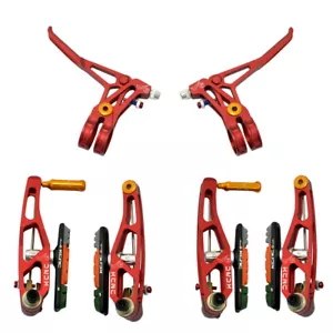 WT~ KCNC V6 VB6 MTB V-Brake Set ( V-Brakes and Levers) , Red - Picture 1 of 5