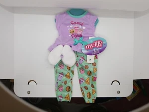 My Life As Nightwear Snack Squad Slippers Outfit fits American Girl & 18" Dolls - Picture 1 of 3
