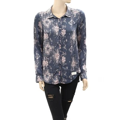 Odd Molly Anthropologie Floral Printed Buttondown Tunic Shirt Top S-1 NEW 254908 — 第 1/4 张图片