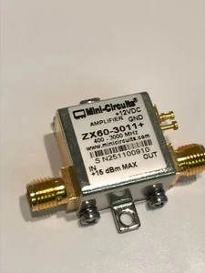 MINI-CIRCUITS ZX60-3011+ BROAD BAND LNA 400Mhz - 3.0Ghz 21dBm RF AMP fbb16~5 - Picture 1 of 6
