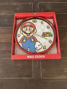 Nintendo Super Mario Brothers Bros 12" Analog Collectable Wall Clock Display ๐ - Picture 1 of 9