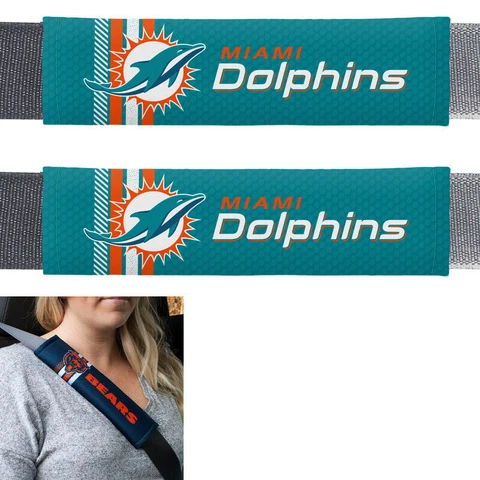 New NFL Miami Dolphins Car Truck Suv Van Rally Seat Belt Pads Covers Set Cover