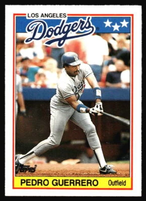 1988 Topps UK Minis Pedro Guerrero    #28 Los Angeles Dodgers - Image 1 of 2