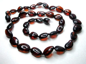 REAL BALTIC AMBER NECKLACE - CHERRY - Picture 1 of 2