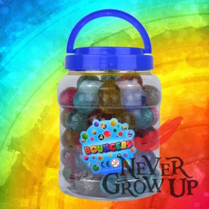 GLITTER Bouncy Balls 1-50 Party Bag Fillers Xmas Stocking Kids Pocket Money Toy - Picture 1 of 12