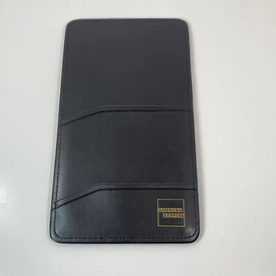 American Express Double Pocket Check Restaurant Bill Server Book Pad BLACK - Image 1 of 3