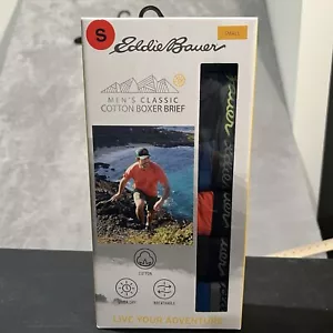 Eddie Bauer Classic Cotton Boxershorts Herren Small Mehrfarbig Atmungsaktiv 5er Pack - Bild 1 von 5