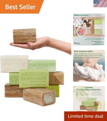 Australian Botanical Goat Milk Soap - 8 Bar Variety with Shea Butter Enrichment - Image 1 of 4