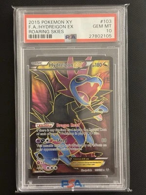Pokemon Hydreigon EX XY Roaring Skies Full Art #103 PSA 10 Gem Mint Pop 17 - Image 1 of 2