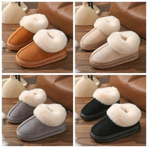 Plush Soft Slippers Faux Fur Cotton Shoes New Snow Boots  Winter - Picture 1 of 14