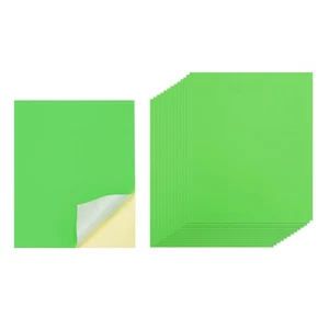 Papel adhesivo vinilo imprimible 30 hojas para impresora de inyección de tinta, verde claro - Imagen 1 de 7