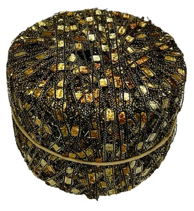 Berlini Leiterband Glitzergarn schwarz mit Multi Gold - 28 Gramm - Bild 1 von 2