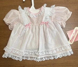 Vintage Sweet Treats 2 Piece Baby Dress 6-9 Months New W Tags Light Pink - Picture 1 of 8