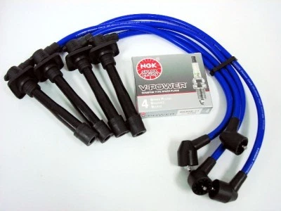 CABLES DE BUJÍA TOYOTA TERCEL 5E-FE NGK VPOWER AZUL Foto 1 de 1