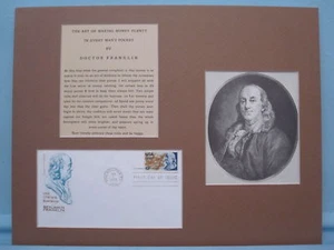 Ben Franklin - Arte de ganar dinero y cubierta del primer día - Imagen 1 de 1