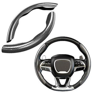Universal Fit Carbon Fiber Steering Wheel Cover Hard Car Steering Wheel Cover - Picture 1 of 9