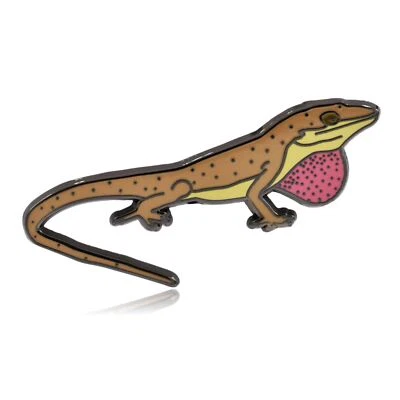 Green Anole Lizard Hard Enamel Pin - Image 1 of 4