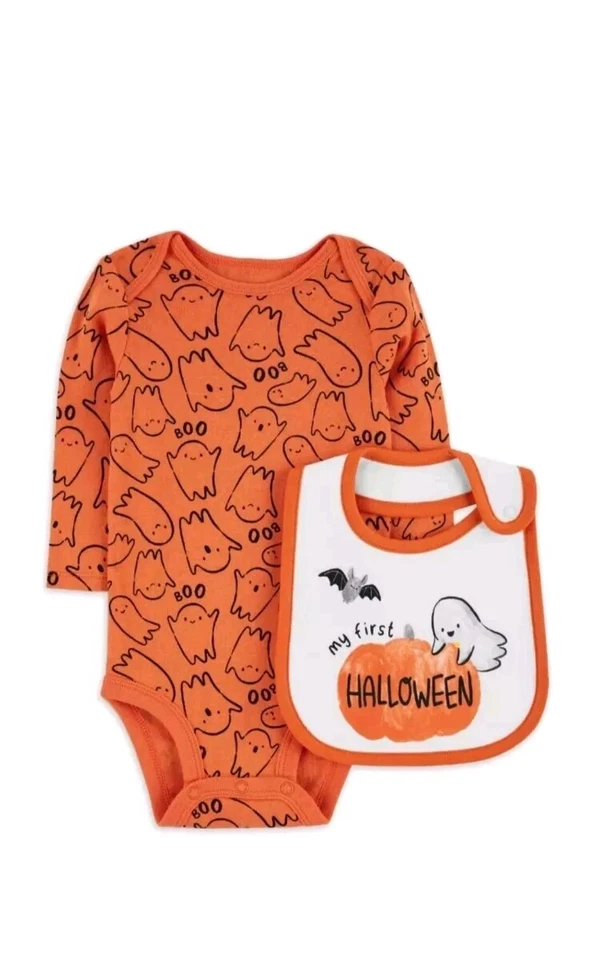 PREMIE Carters Child Of Mine My First Halloween Bodysuit & Bib