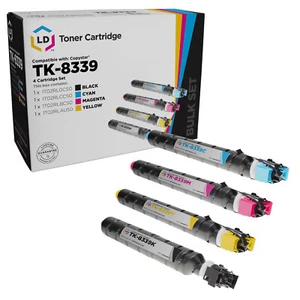 Replacement Toner Cartridge for Copystar TK-8339Y Kyocera TK-8337Y B C M Y 4Pk - Picture 1 of 8