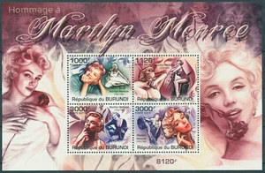 Burundi 2011 MNH Marilyn Monroe Stamps Celebrities Actresses Movies Film 4v M/S - Picture 1 of 1