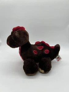 Webkinz Dinosaur Plush Brown Red 9" Standing Stuffed Ganz HM338 NO CODE Cocoa - Picture 1 of 9